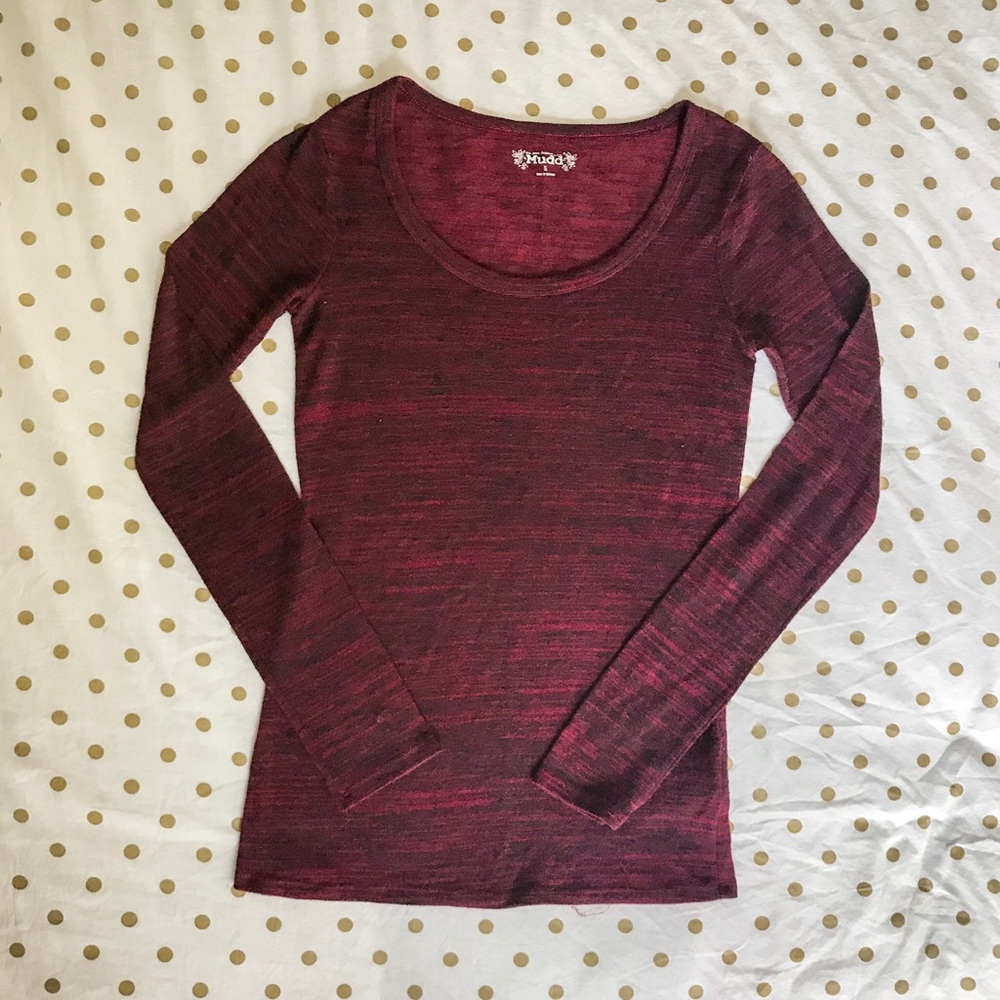 Maroon Long Sleeve Top